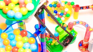 MarbleRun Oblique chain electric elevator DX Race ASMR #marblerun #rollercoaster #stisfying