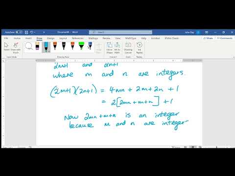 Proof that the product of two odd numbers is odd