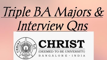 #TripleBa  #ChristUniversity #Interview #SajuB #Micropresentation WhatisTripleBA| InterviewTips