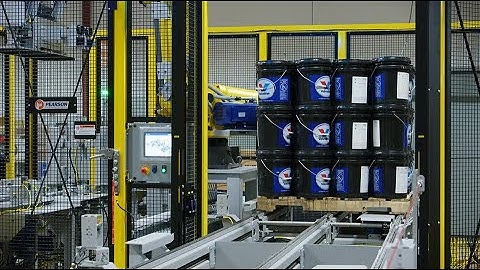 Case Packing, Sealing & Palletizing of Jugs, Pails and Cases by Pearson Packaging Systems