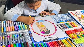MEHER COLOURING MOANA #moana #moanadrawing #kiddraws #kidsdrawing #howtodraw #kidart