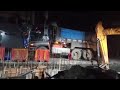 Isuzu Giga Dump Truck Loading Jonyang Jonyang JY623E Excavator Digging Soil 