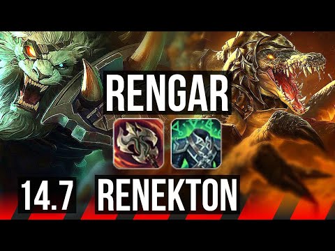 RENGAR vs RENEKTON (TOP) | 6 solo kills, 300+ games | KR Master | 14.7
