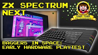 ZX Spectrum Next - First real hardware stream of Baggers In Space