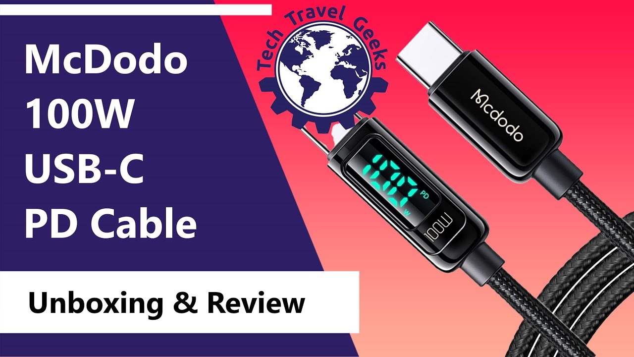 McDodo USB PD cable (Type-C to Type-C) with charging power visual