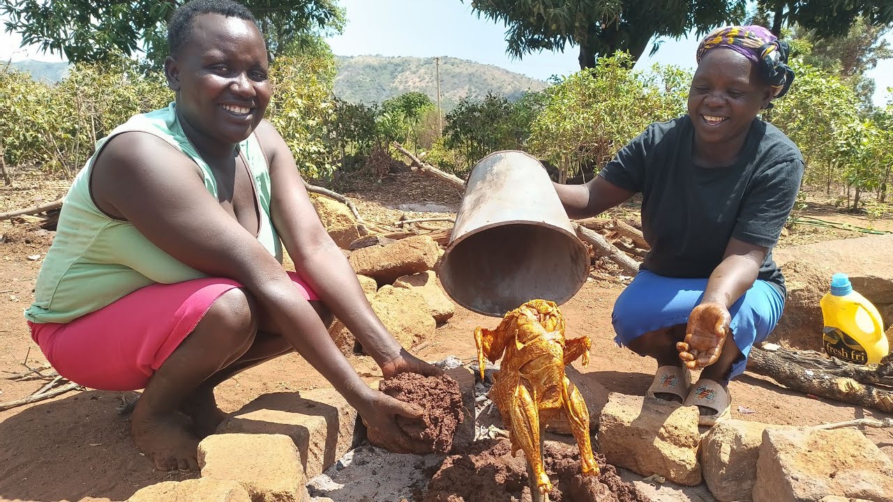 🔥 Bucket _Grilling! You have Never seen chicken cooked like This!+ugali and vegetables 