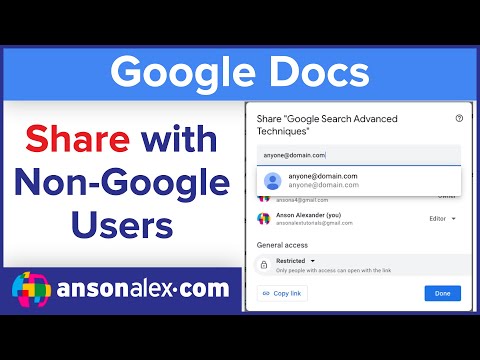 How to Share Google Docs with Non-Google Users