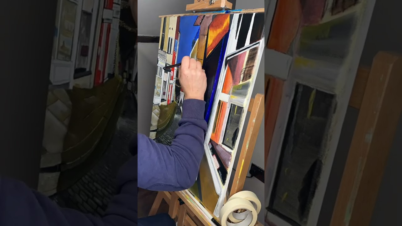 Folkestone Old High Street - Oil On Canvas