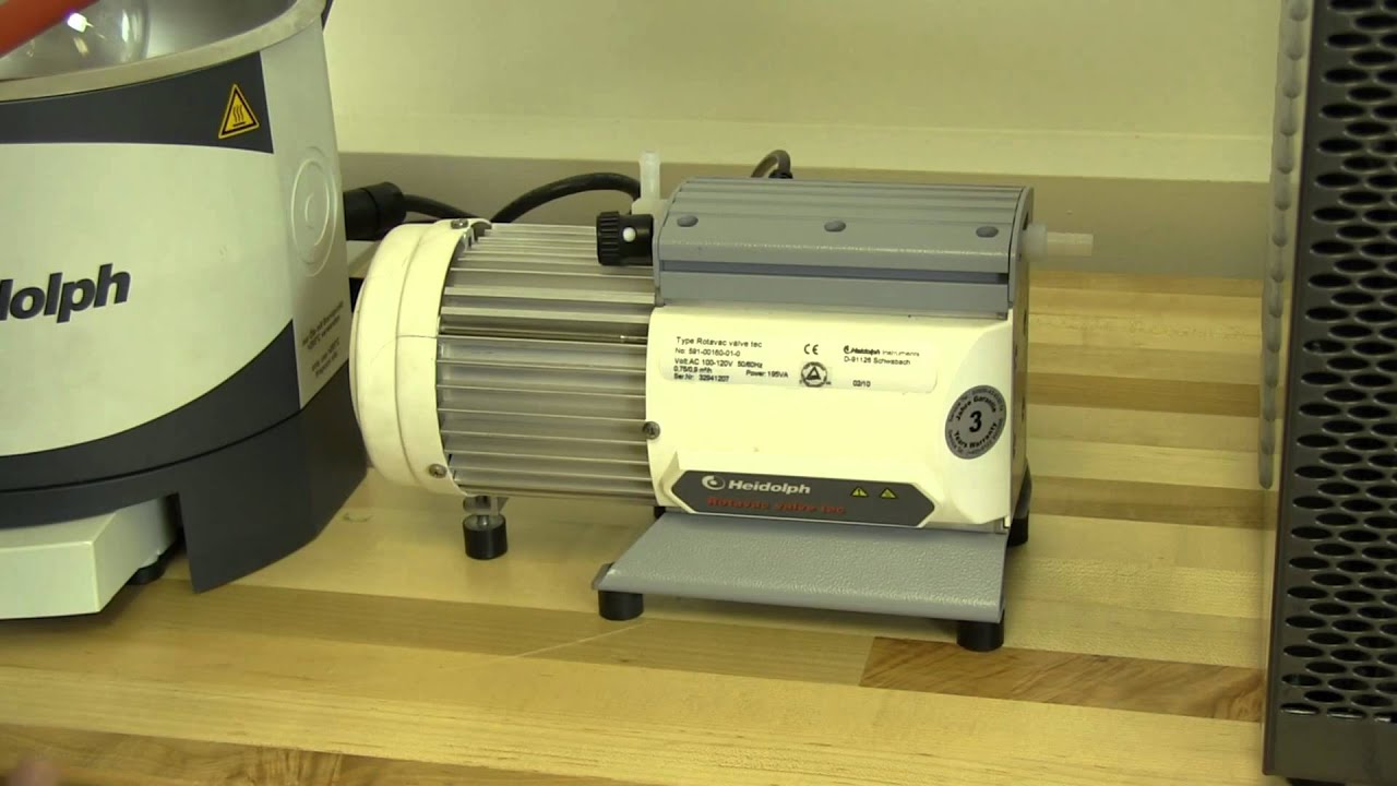 The PolyScience Rotary Vacuum Evaporator: Attaching the Vacuum Pump (2 of 6)