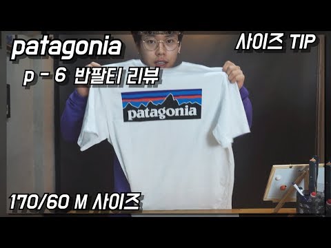 patagonia review 파타고니아 p-6로 고 반팔티 사이즈 추천 및 간단하게 전체 수선 /patagonia p-6 short sleeved T-shirt