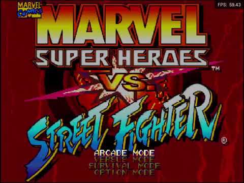 Marvel Super Heroes vs. Street Fighter - HD PS1 Gameplay - DuckStation 