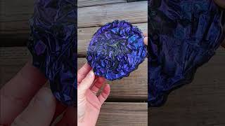 Saran Wrap Over Clear Resin Followed By A Layer Of Black