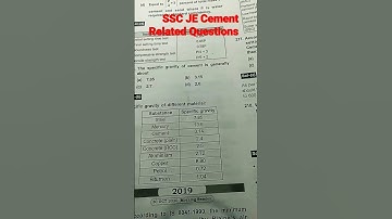 #SSC JE CIVIL || CEMENT RELATED QUESTION ||  #ROSHAN KUMAR CIVIL #shorts Video