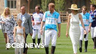 Prince Harry plays in charity polo match
