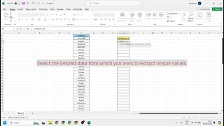 Unique Formula For Distinct Data Extraction In Excel