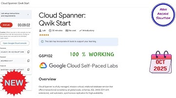 Cloud Spanner: Qwik Start || OCT 2025 || #GSP102 #qwiklabs #qwiklabsarcade2025