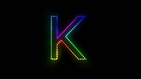 K - letter | Text Audio Spectrum Visualizer Green Screen HD