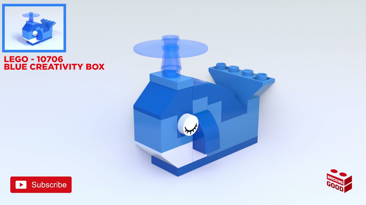 LEGO BLUE WHALE - LEGO 10706 BLUE CREATIVITY BOX BUILDING INSTRUCTION
