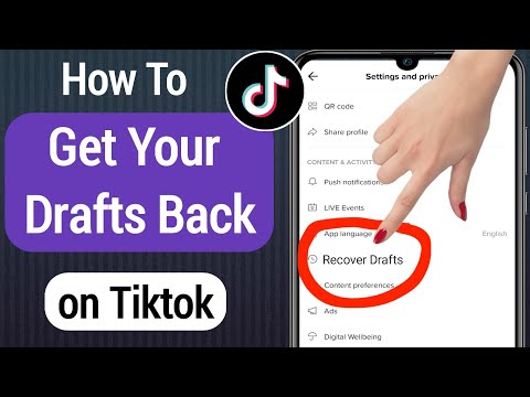 How To Get Your Drafts Back on Tiktok (Android & iOS) | tiktok deleted video recover