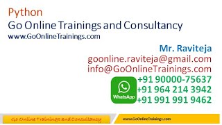01 Python Demo by Raviteja | 21st July 2022 | Go Online Trainings | 9000075637