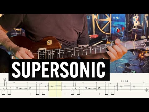 Supersonic Oasis Guitar Guitar Tab Cover Lesson Tutorial