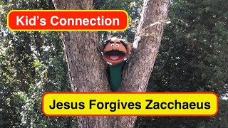 Kid's Connection - Jesus Forgives Zacchaeus (Christian puppet show & Bible story) Zacchaeus Song