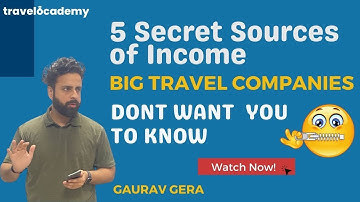 5 secret sources of income for IATA/NON IATA travel agencies | Gaurav Gera  @Travelocademy#amadeus