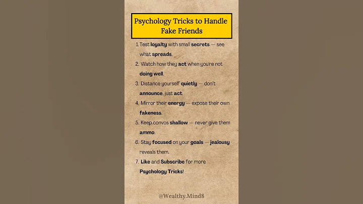 Psychology Tricks to Handle Fake Friends