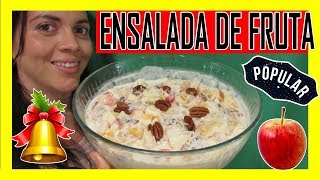 ENSALADA DE FRUTAS CON MANZANA PARA NAVIDAD 