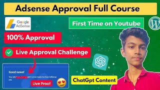 Live Proof  Adsense Approval With Chatgpt || Adsense Approval Full Course Part 1 | Techno Sanikant