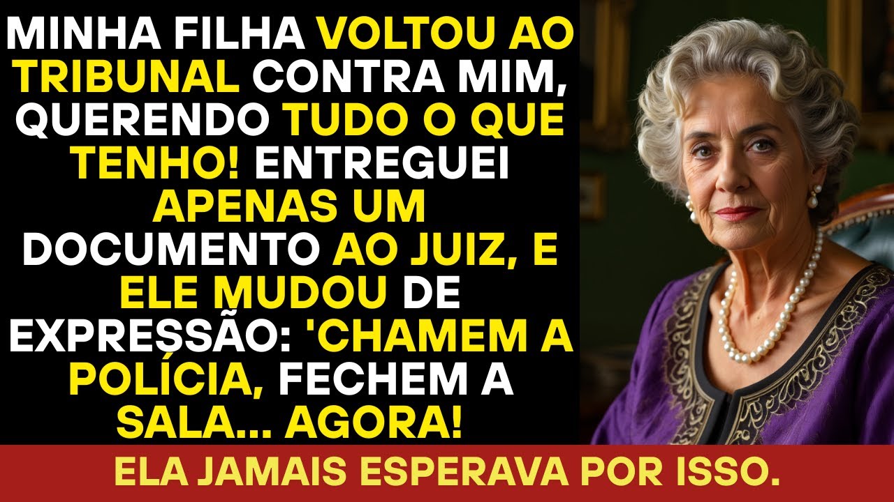 Minha filha reivindicou tudo na justiça. Depois, entreguei ao juiz uma prova que chocou.