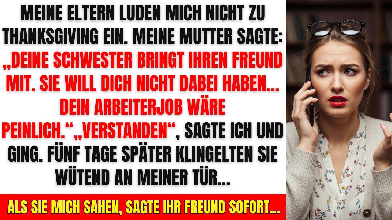 Meine Eltern verbannten mich von Thanksgiving – bis sie mein dunkles Geheimnis entdeckten