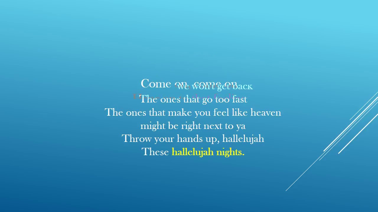 LANCO - Hallelujah Nights (Lyrics HD)