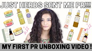 JUST HERBS PR UNBOXING |  MY FIRST PR PACKAGE | INDIA