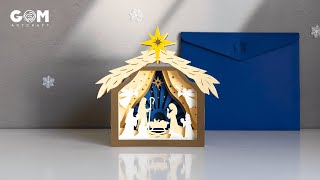 How to make Nativity Scene Pop-up Card 3D - DIY Christmas Card #noel #pop_up_card #nativityscene