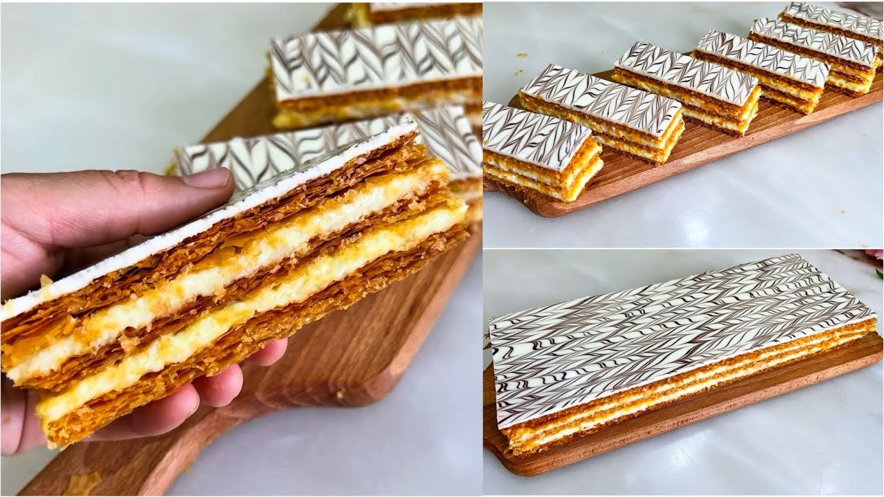 ميلفاي اكسبريس❗️أسهل وأسرع ميلفاي بدون توريق ولا عجين👌🏻نتيجة رائعة مثل المخابز الكبرى😋