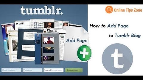 How to add Page to Tumblr Blog
