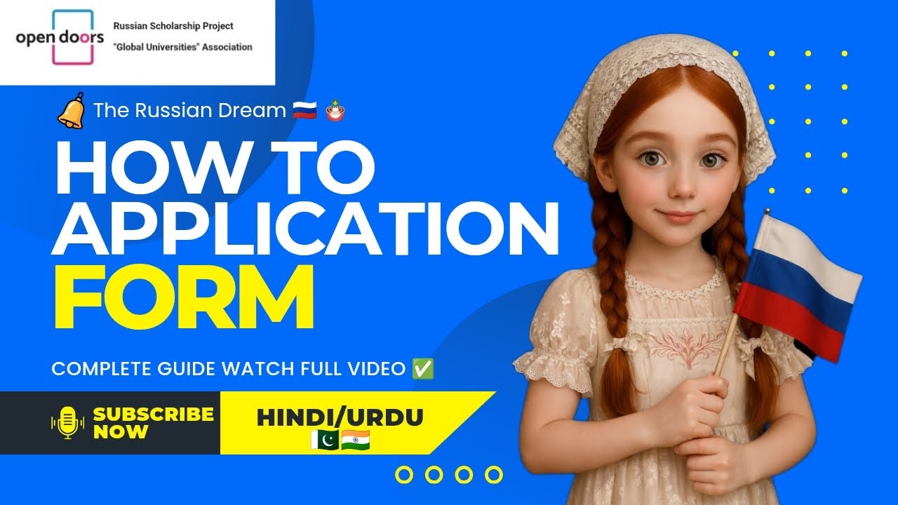 How to Fill Application Form📄|Open Doors Scholarship 2026🇷🇺🪆|Hindi/Urdu🇮🇳🇵🇰|Document Uploading