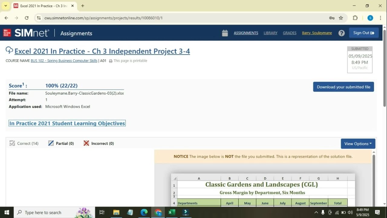 Excel 2021 In Practice - Chapter 3 Independent Project 3-4 | Full Step-by-Step Solution |2024 Course