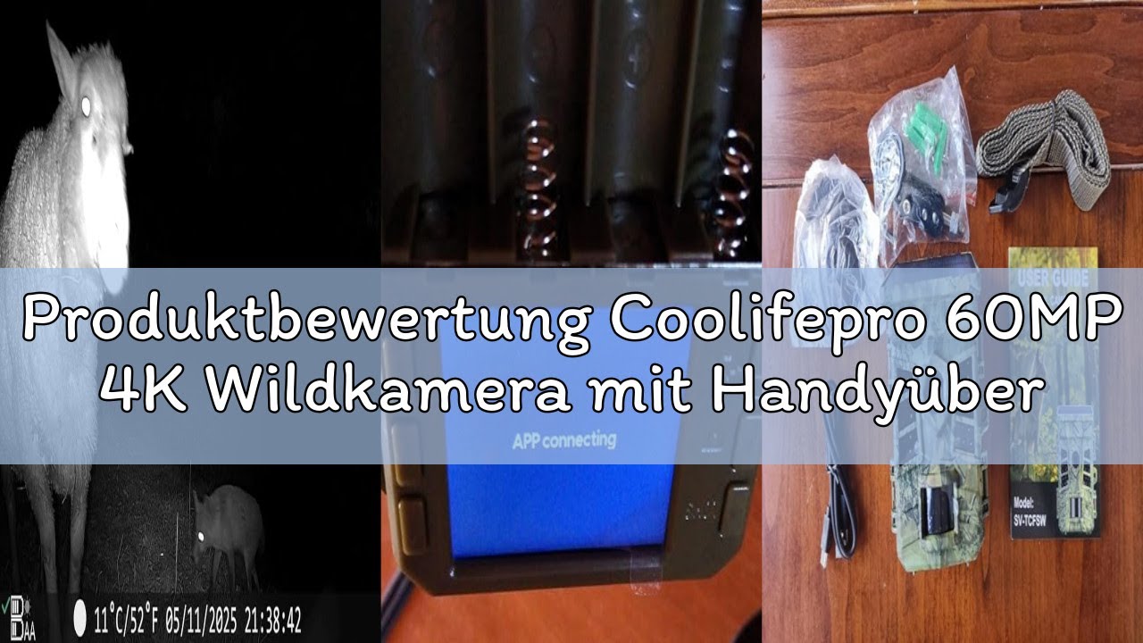 Produktbewertung Coolifepro 60MP 4K Wildkamera mit Handyübertragung App, Solar WLAN Wildkamera, Wild