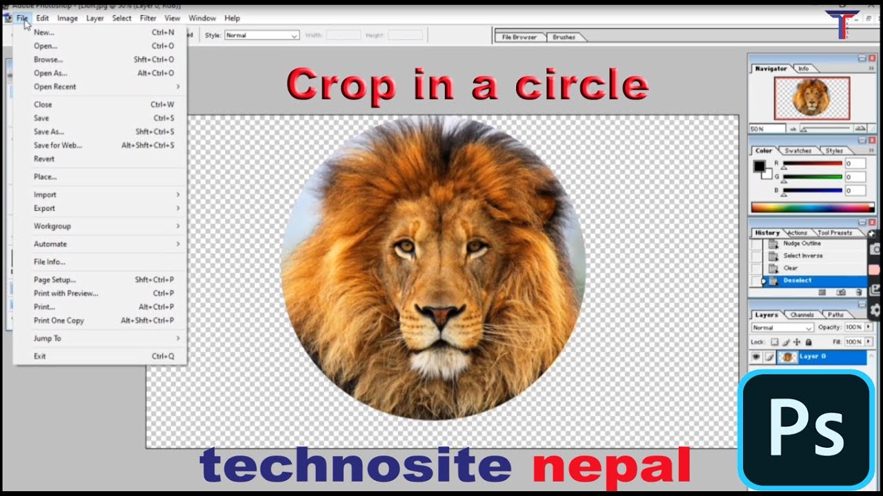 how-to-crop-circle-in-photoshop-easy-technosite-nepal-2021