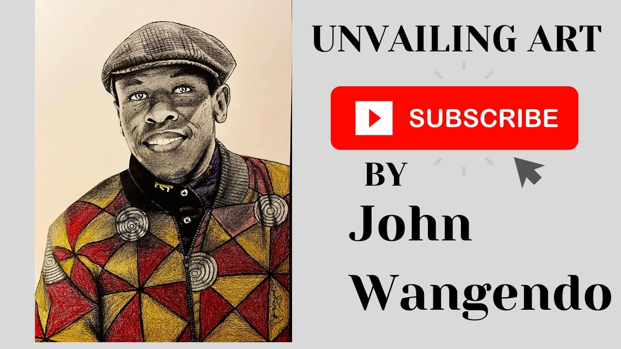 Unveiling colored pencil Art Portrait By John Wangendo Kenyans in