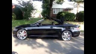 A look at the BMW 6.45 Convertible with 22 inch rims, Red Angel Eyes & Smoked out Lights