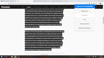 Selected Text Readability