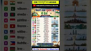 कितने वक्त गुलाम रहे हैं देश |UPSC, SCC,Railway all Exam |