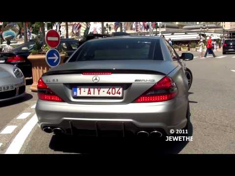 Matte-grey Mercedes-benz SL63 AMG 2009 Lovely Engine Sound + Acceleration! (Full HD)