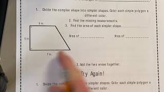Area of irregular polygons part one