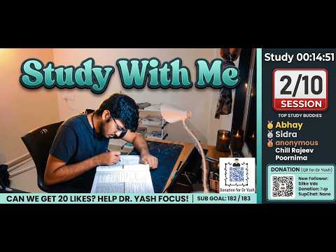 Study with me LIVE! 18 Days Left Focus for 50 Minutes Straight - Productivity Unlocked with Pomodoro