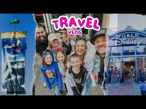 Family Travel Vlog to California | Travel Day & Downtown Disney Fun!