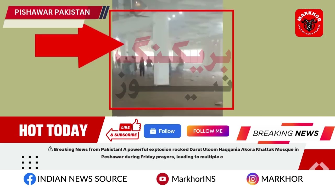 🚨 Massive Blast in Peshawar Mosque During Friday Prayers | Multiple Casualties Reported 💥